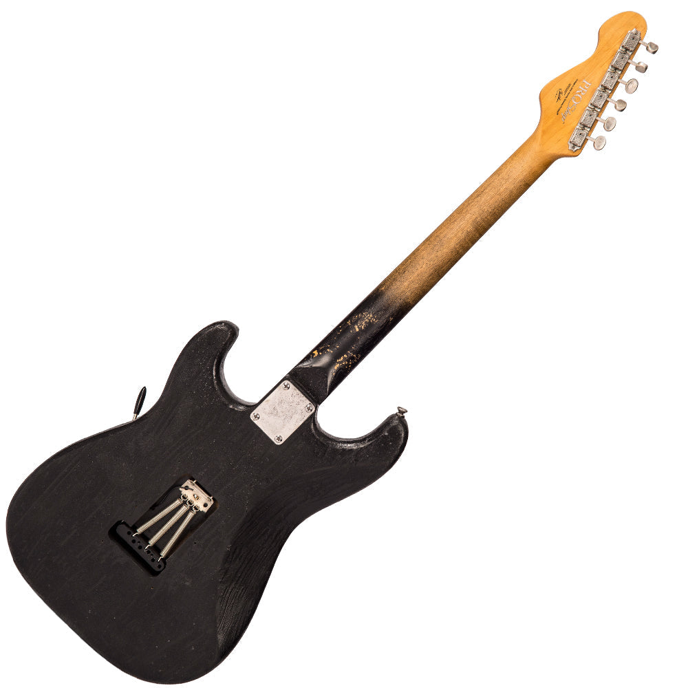 IN BUILD: - Vintage V6 ProShop Unique ~ Boulevard Black Fire, Electric Guitar for sale at Richards Guitars.