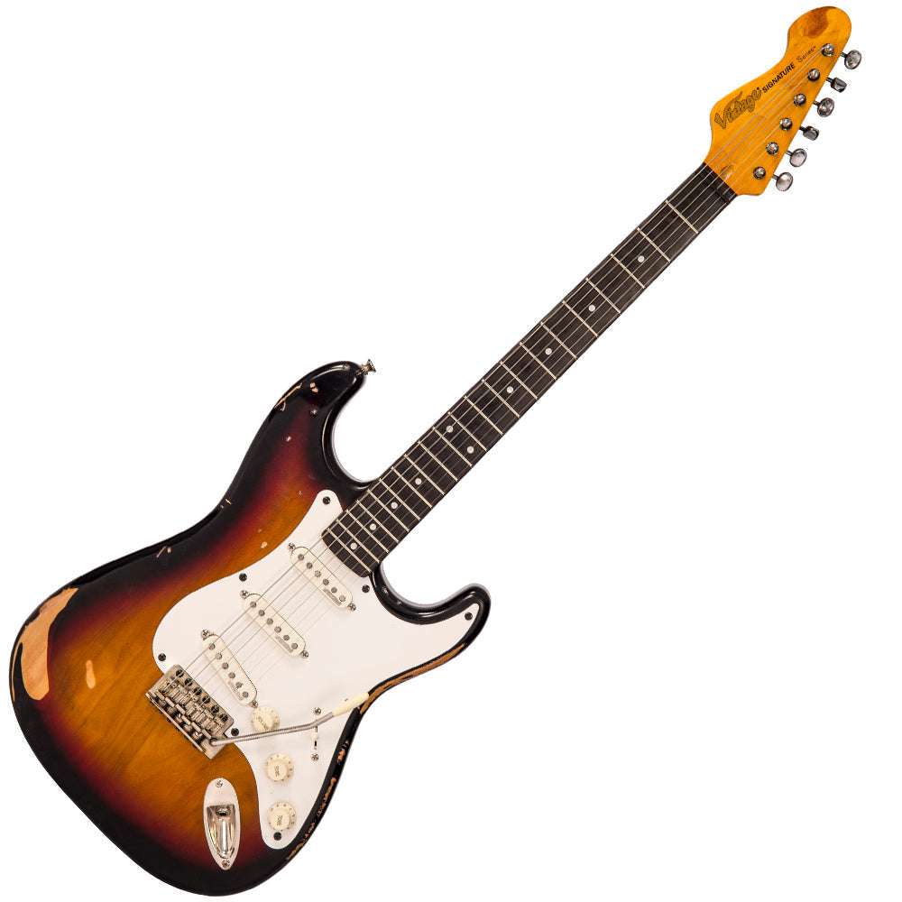 IN BUILD: - Vintage V6 ProShop Unique ~ Sunset Sunburst, Electric Guitar for sale at Richards Guitars.