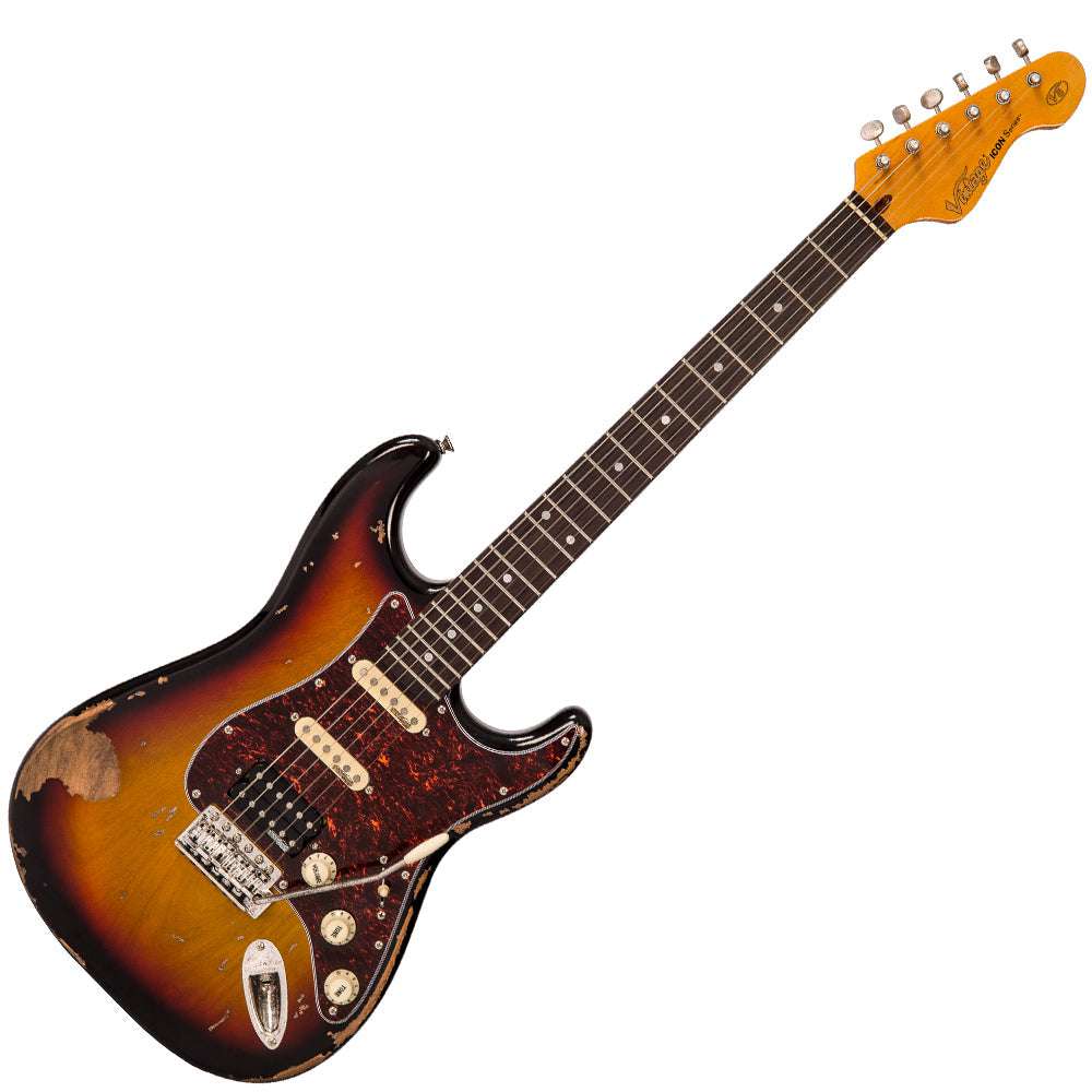 IN BUILD: - Vintage V6 ProShop Unique ~ Sunset Sunburst, Electric Guitar for sale at Richards Guitars.