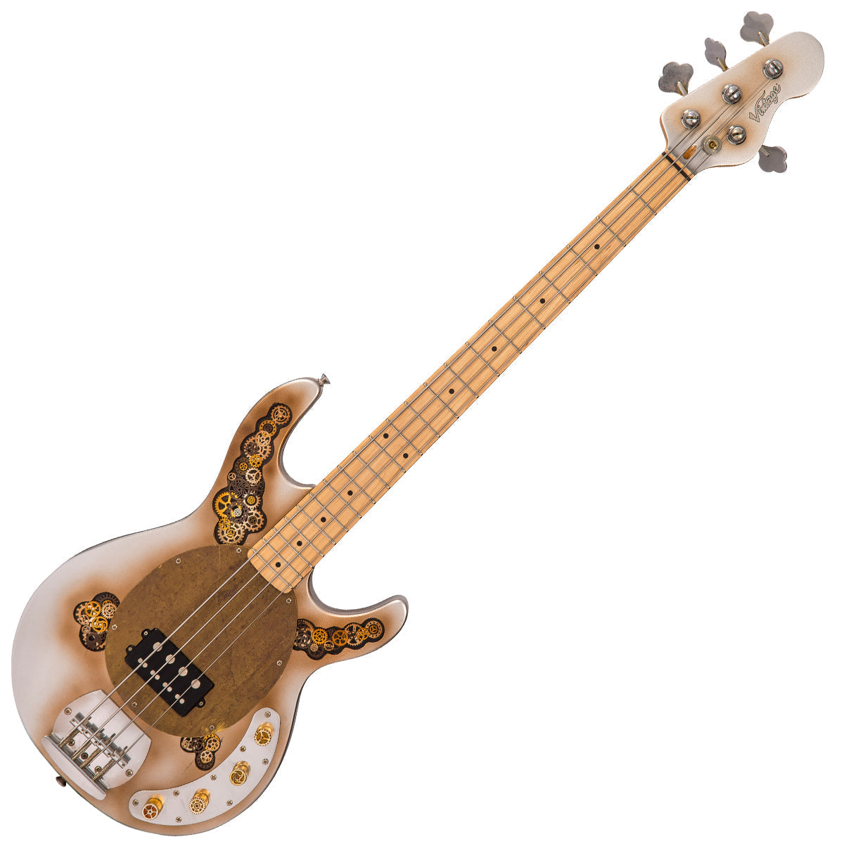 IN BUILD: - Vintage V96 ProShop Unique ~ Steam Punk Silver/Bronze, Electric Guitar for sale at Richards Guitars.