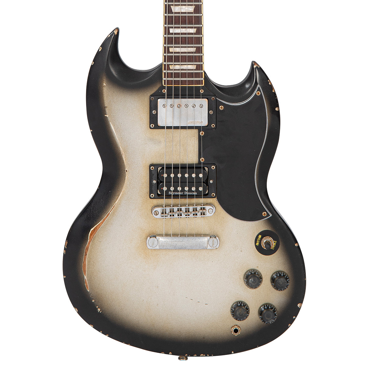 IN BUILD: - Vintage VS6 ProShop Custom-Build ~ Heavy Relic Silver Burst, Electric Guitar for sale at Richards Guitars.