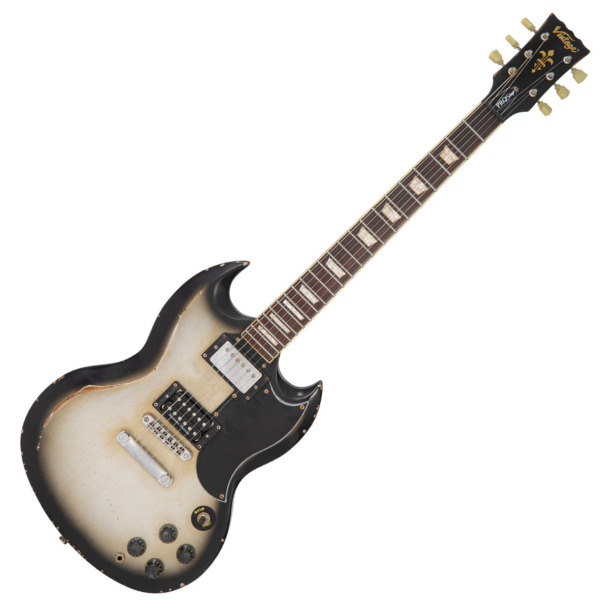 SOLD - Vintage VS6 ProShop Custom-Build ~ Heavy Relic Silver Burst, Electric Guitar for sale at Richards Guitars.