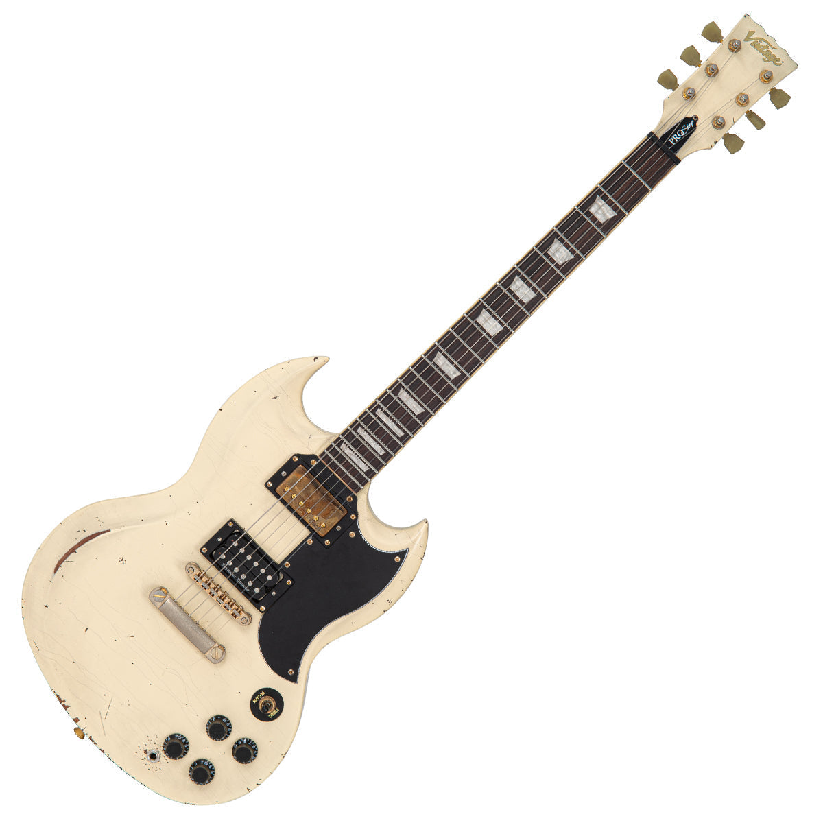 SOLD - Vintage VS6 ProShop Custom-Build ~ Heavy Relic Vintage White, Electric Guitar for sale at Richards Guitars.