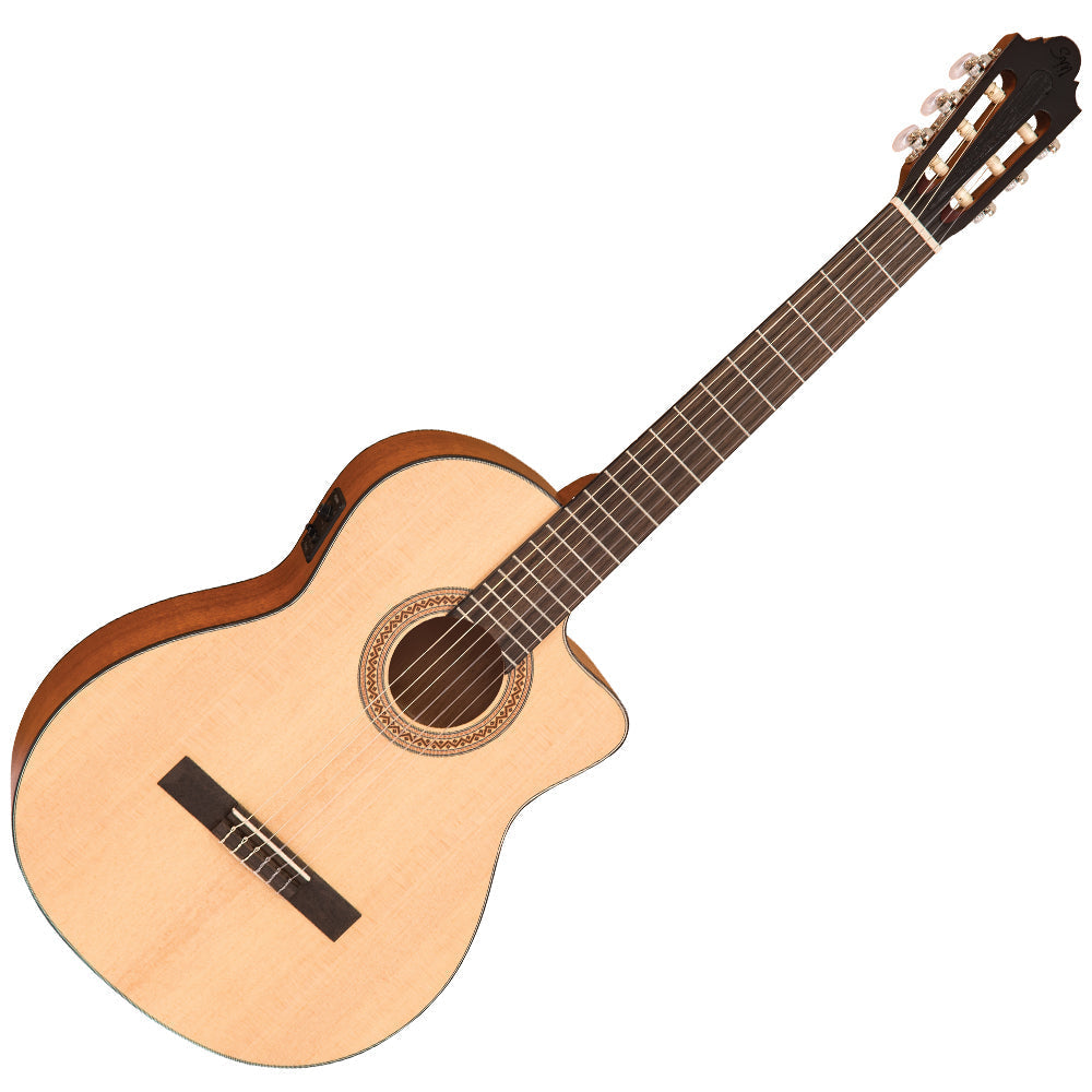 Santos Martinez Estudio Cutaway Electro-Classic Guitar ~ Natural Satin, Nylon Strung Guitar for sale at Richards Guitars.