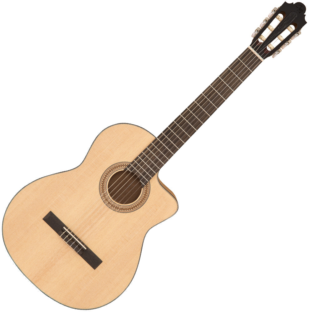 Santos Martinez Estudio Cutaway Electro-Classic Guitar ~ Natural Satin, Nylon Strung Guitar for sale at Richards Guitars.