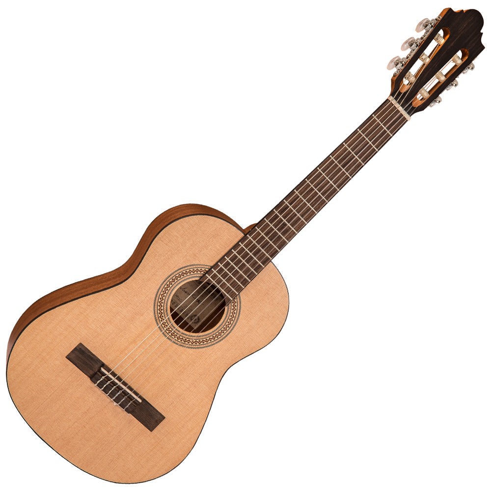 Santos Martinez Principante 1/2 Size Classic Guitar ~ Natural Open Pore, Nylon Strung Guitar for sale at Richards Guitars.