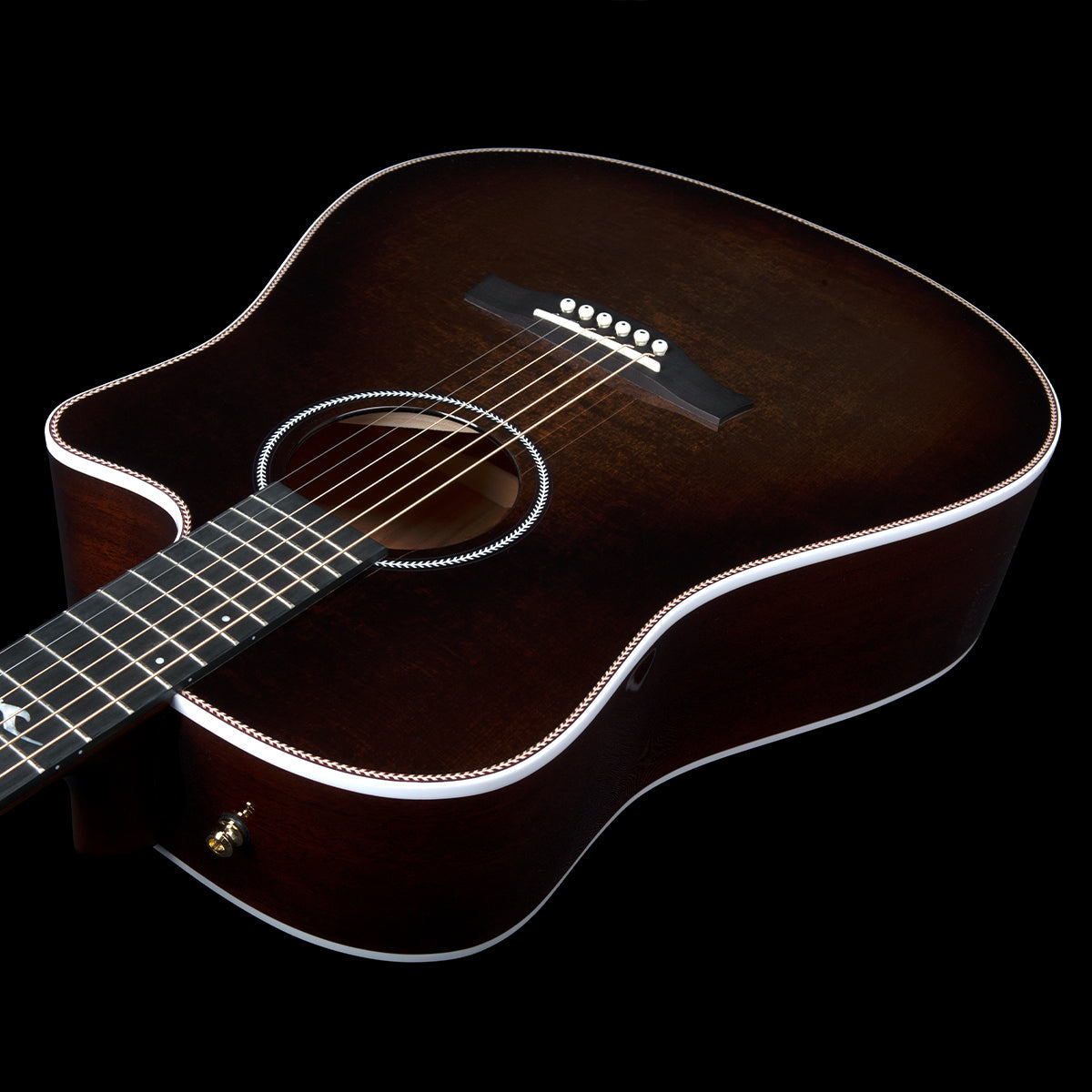 Seagull Artist Peppino Signature C/A Electro-Acoustic Guitar ~ Bourbon Burst with Bag, Electro Acoustic Guitar for sale at Richards Guitars.