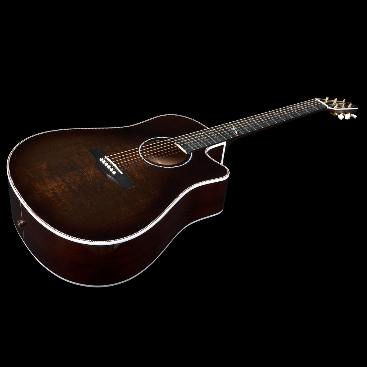 Seagull Artist Peppino Signature C/A Electro-Acoustic Guitar ~ Bourbon Burst with Bag, Electro Acoustic Guitar for sale at Richards Guitars.