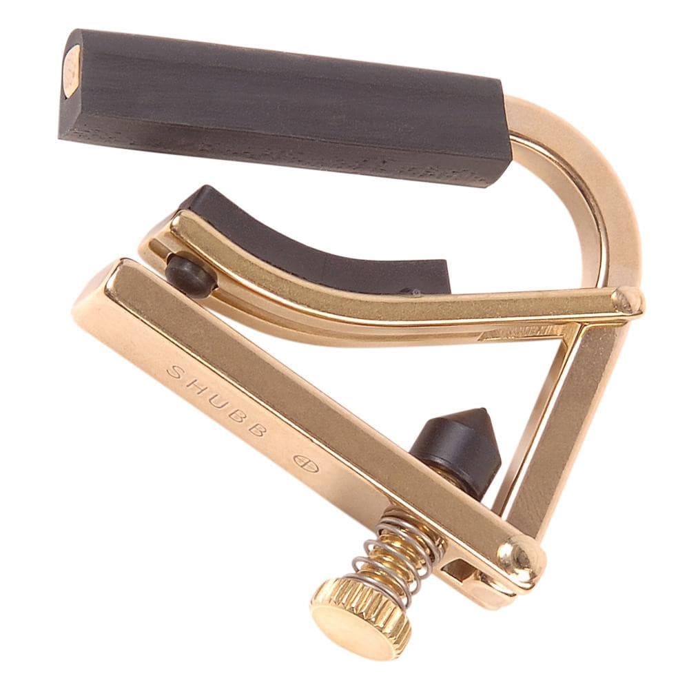 Shubb Original Ukulele Capo ~ Brass, Capos for sale at Richards Guitars.