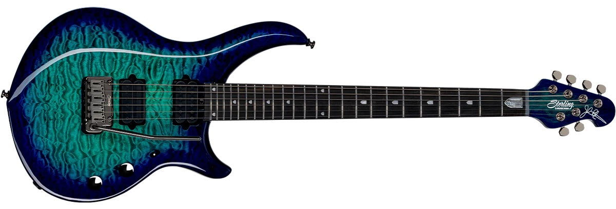 Sterling By Musicman SBMM MAJESTY DIMARZIO QUILTED MAPLE CERULEAN PARAD, Electric Guitar for sale at Richards Guitars.