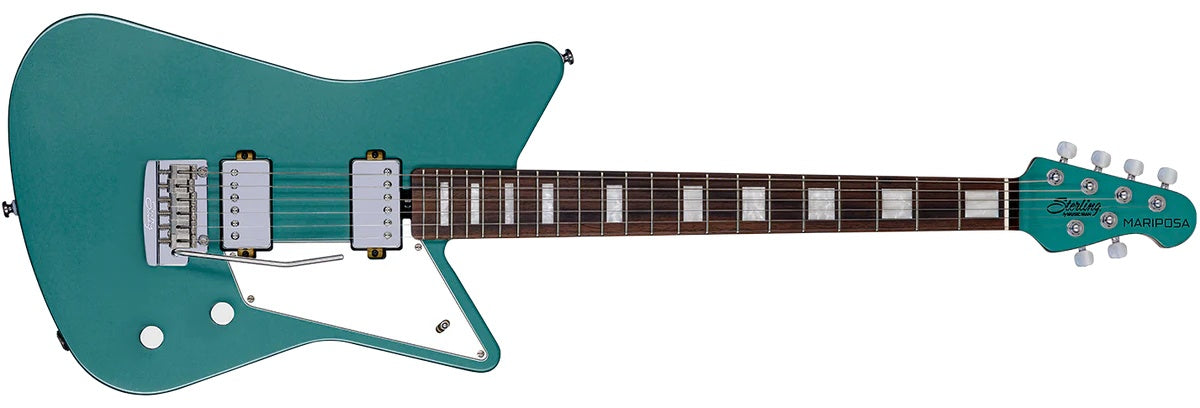 Sterling By Musicman SBMM MARIPOSA DORADO GREEN RN, Electric Guitar for sale at Richards Guitars.