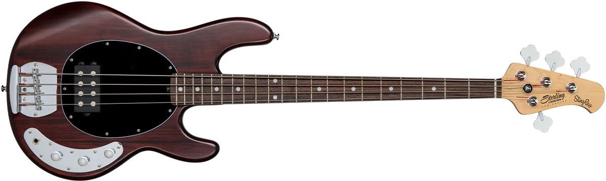 Sterling By Musicman SUB RAY4 WALNUT SATIN JATOBA F/B & MAPLE NECK, Bass Guitar for sale at Richards Guitars.