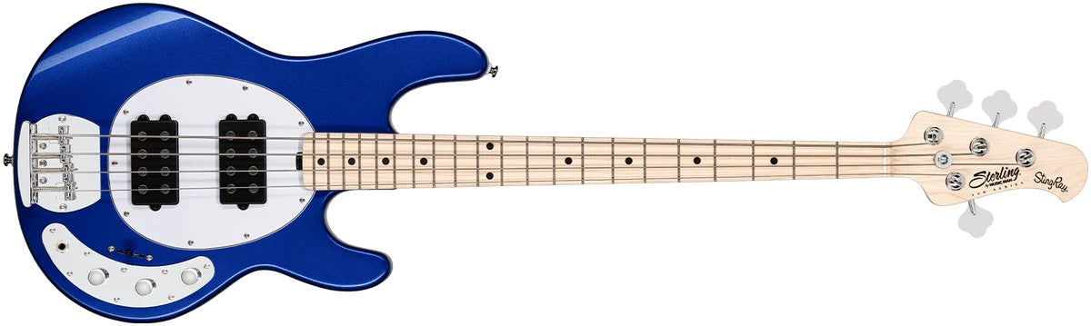 Sterling By Musicman SUB SRAY 4 HH COBRA BLUE MAPLE FRETBOARD & NECK, Bass Guitar for sale at Richards Guitars.