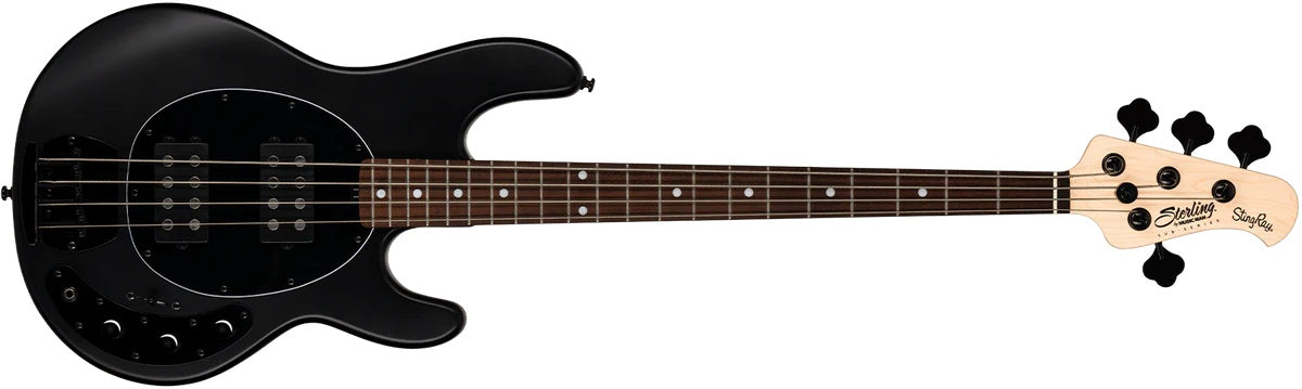 Sterling By Musicman SUB SRAY 4 HH STEALTH BLACK JATOBA F/B & M/NECK, Bass Guitar for sale at Richards Guitars.