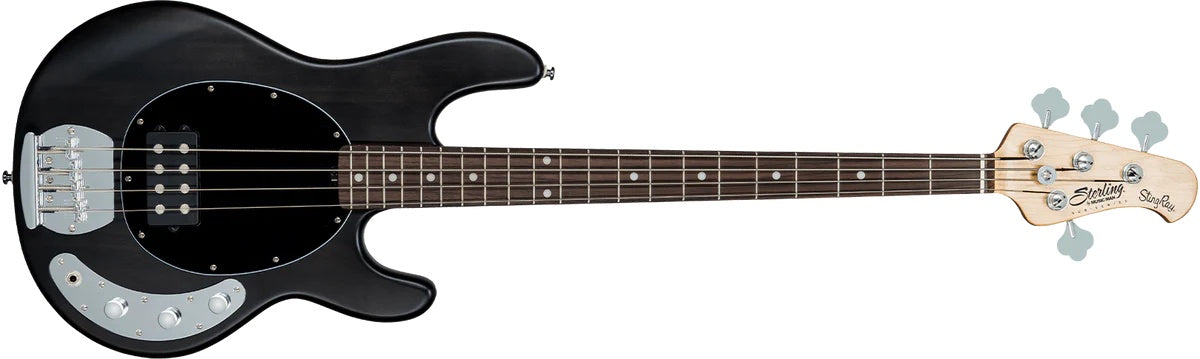 Sterling By Musicman SUB SRAY 4 TRANS BLACK SATIN JATOBA F/B & M/NECK, Bass Guitar for sale at Richards Guitars.