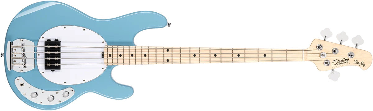 Sterling By Musicman SUB SRAY4 CHOPPER BLUE MAPLE F/BOARD AND NECK, Bass Guitar for sale at Richards Guitars.