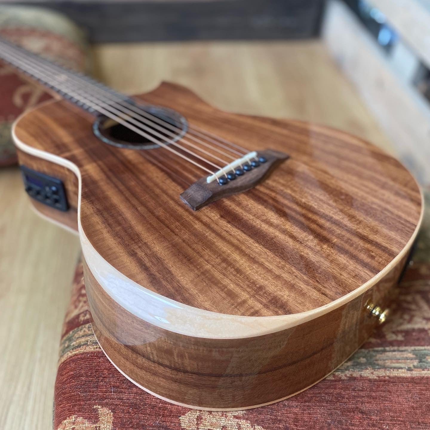 Traveler Redlands Concert Travel Electro Acoustic Koa, Travel Guitar for sale at Richards Guitars.