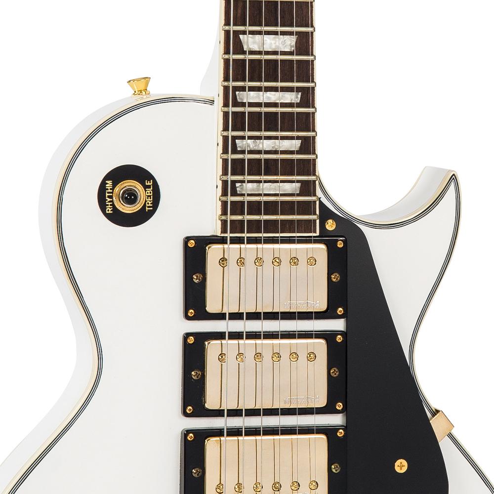 Vintage V1003 ReIssued 3 Pickup Electric Guitar ~ Arctic White, Electric Guitar for sale at Richards Guitars.