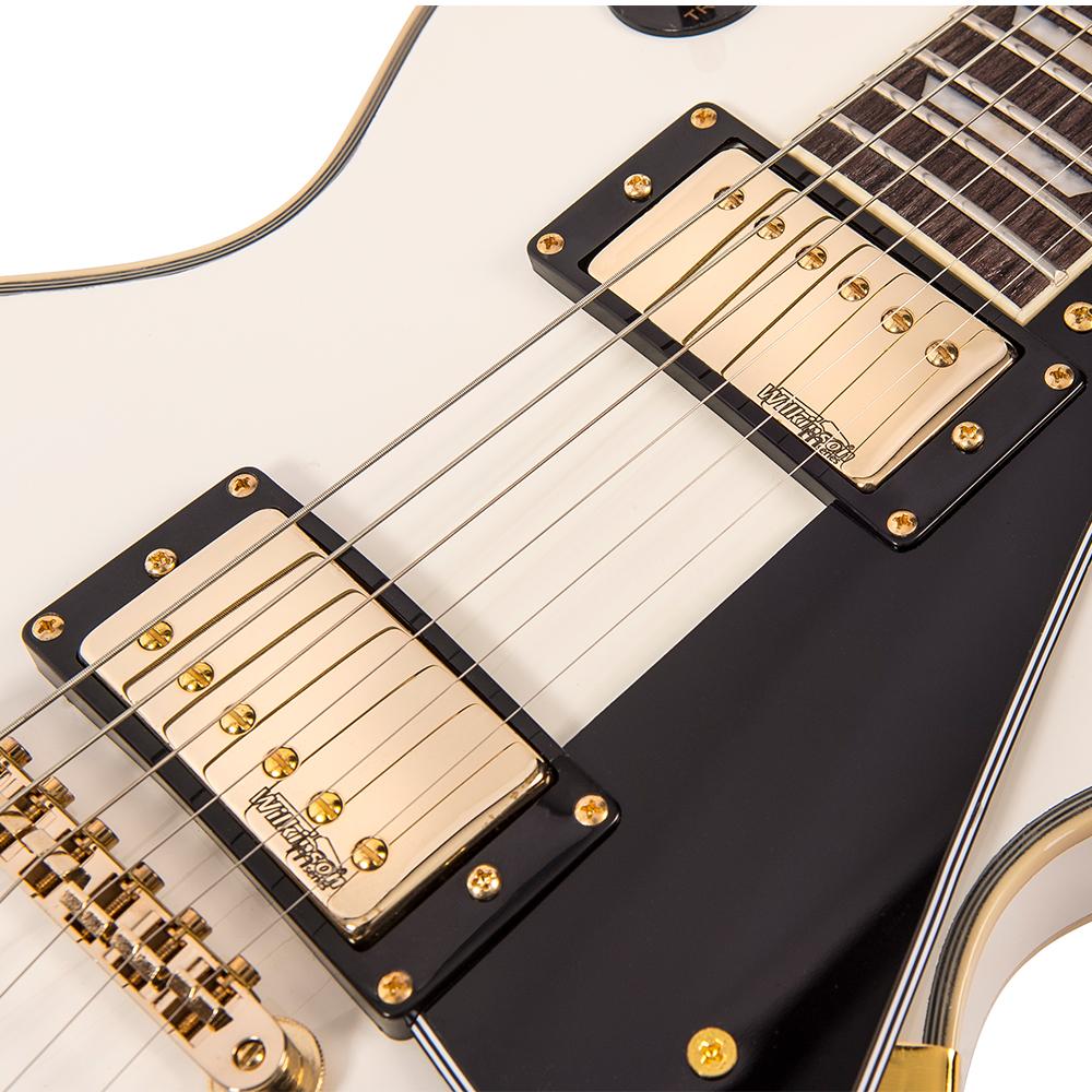 Vintage V100 ReIssued Electric Guitar ~ Arctic White, Electric Guitar for sale at Richards Guitars.