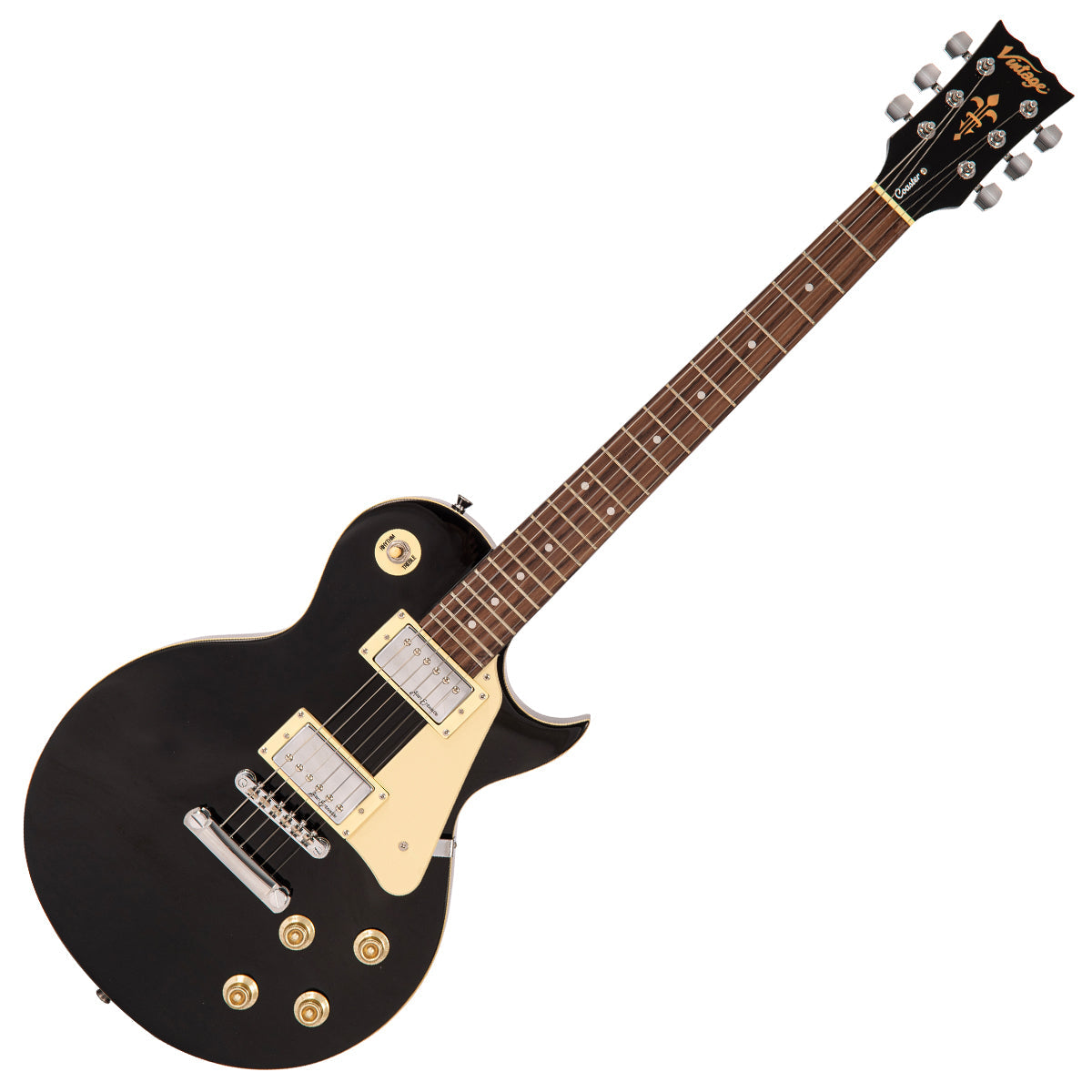 Vintage V10 Coaster Series Electric Guitar ~ Boulevard Black, Electric Guitar for sale at Richards Guitars.