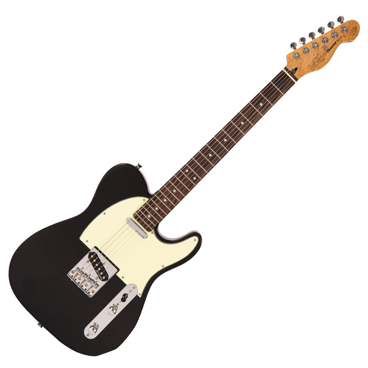 Vintage V20 Coaster Series Electric Guitar ~ Boulevard Black, Electric Guitar for sale at Richards Guitars.