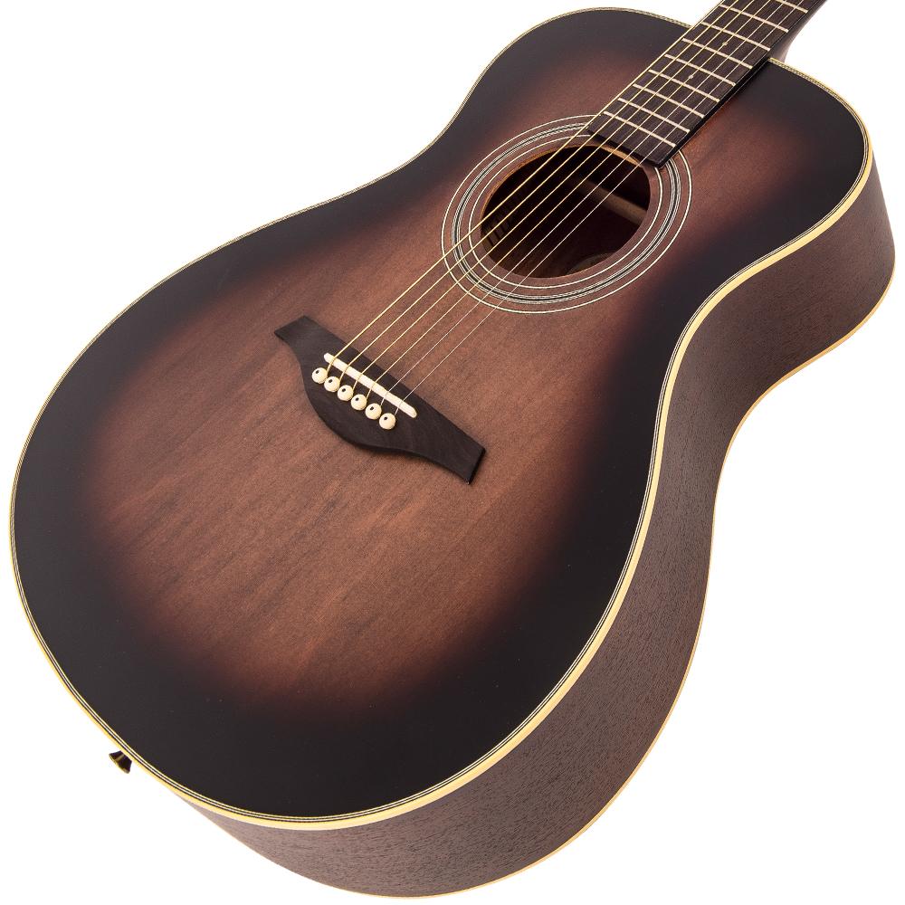 Vintage V300 Acoustic Folk Guitar Outfit ~ Antiqued, Acoustic Guitar for sale at Richards Guitars.