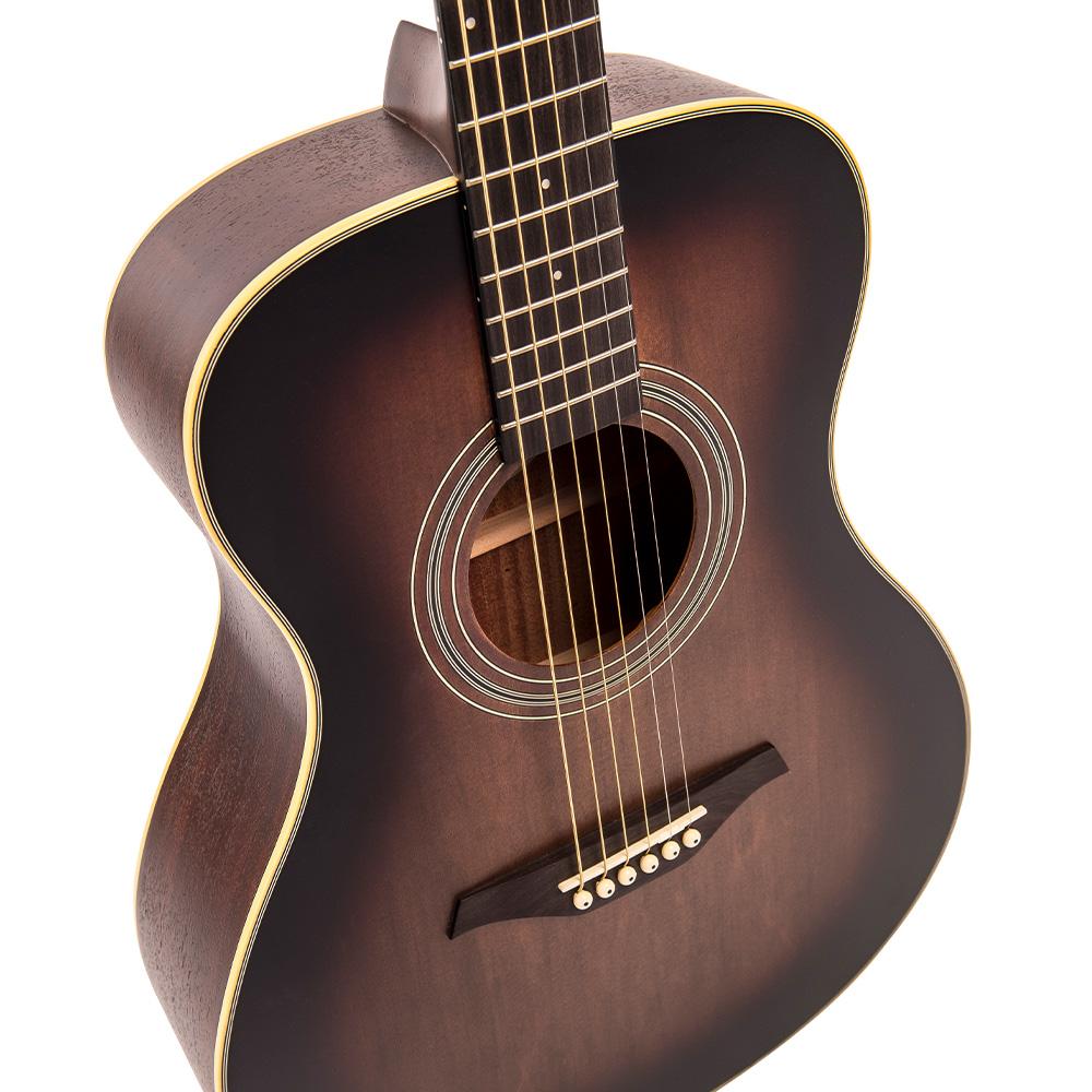 Vintage V300 Acoustic Folk Guitar Outfit ~ Antiqued, Acoustic Guitar for sale at Richards Guitars.