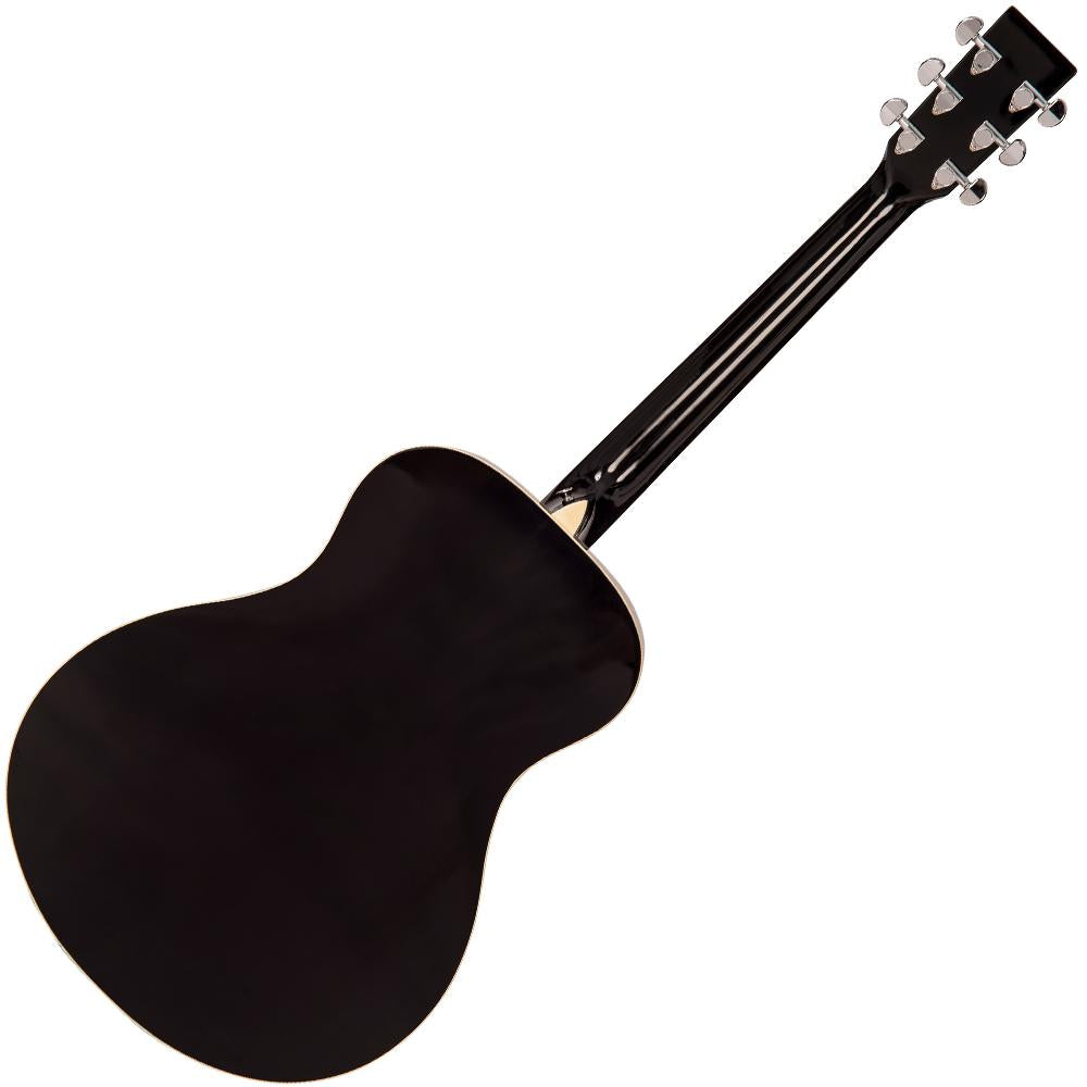 Vintage V300 Acoustic Folk Guitar Outfit ~ Black, Acoustic Guitar for sale at Richards Guitars.