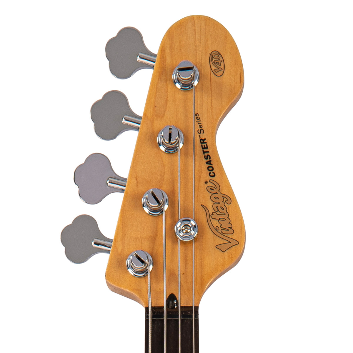 Vintage V40 Coaster Series Bass Guitar ~ Vintage White, for sale at Richards Guitars.