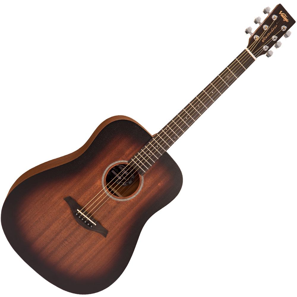 Vintage V440WK Statesboro' 'Dreadnought' Acoustic Guitar ~ Whisky Sour, Acoustic Guitar for sale at Richards Guitars.