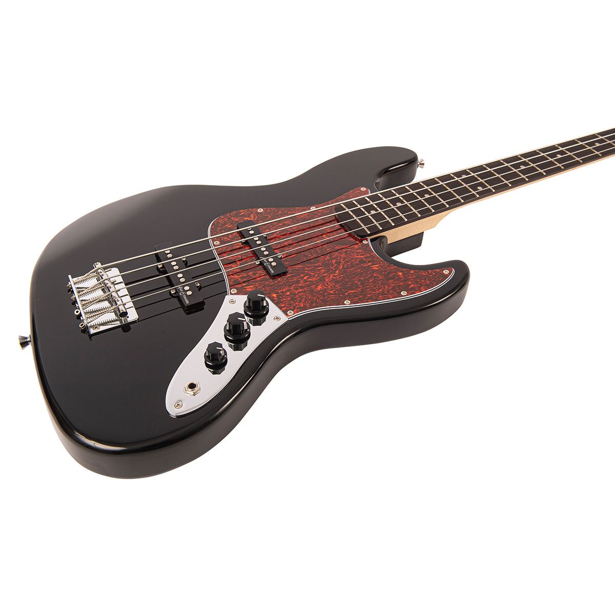 Vintage V49 Coaster Series Bass Guitar ~ Boulevard Black, for sale at Richards Guitars.