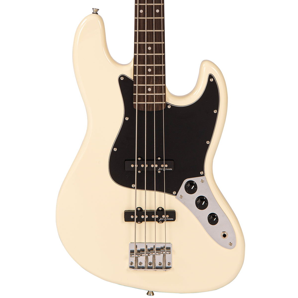 Vintage V49 Coaster Series Bass Guitar Pack ~ Vintage White, for sale at Richards Guitars.