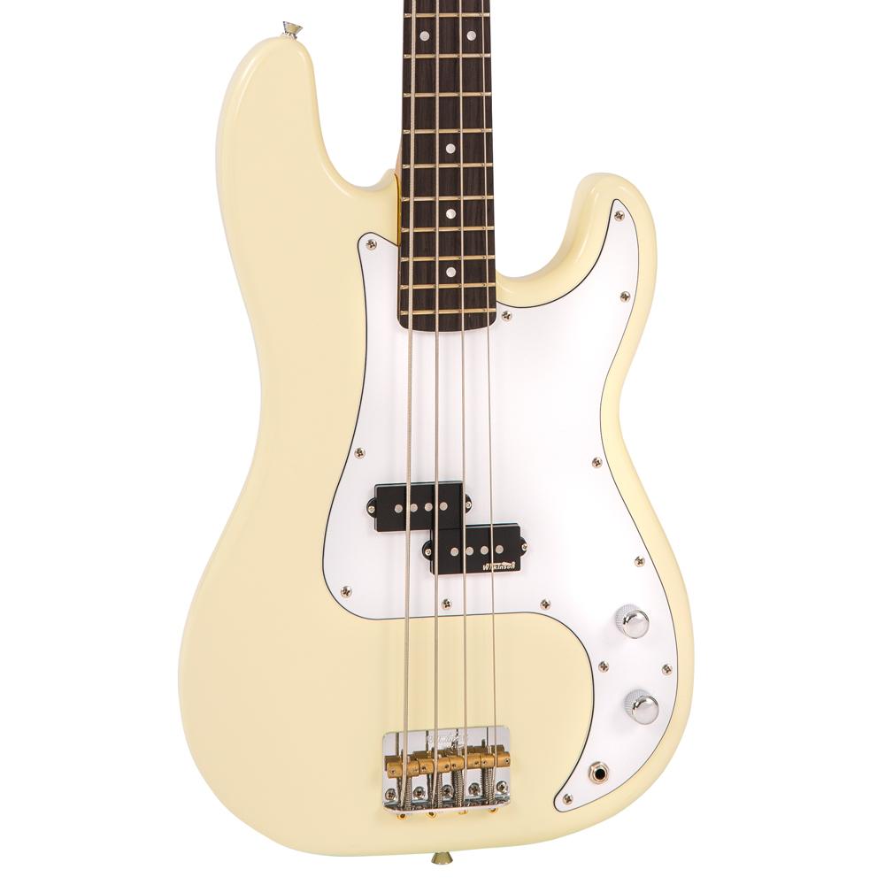 Vintage V4 Reissued Bass ~ Vintage White, Bass Guitar for sale at Richards Guitars.