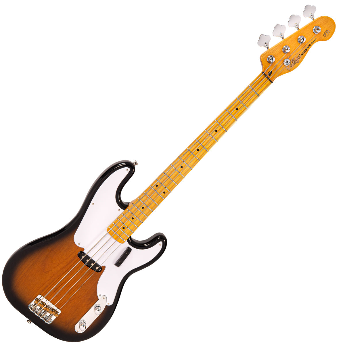 Vintage V51 ReIssued Bass Guitar ~ 2 Tone Sunburst, for sale at Richards Guitars.