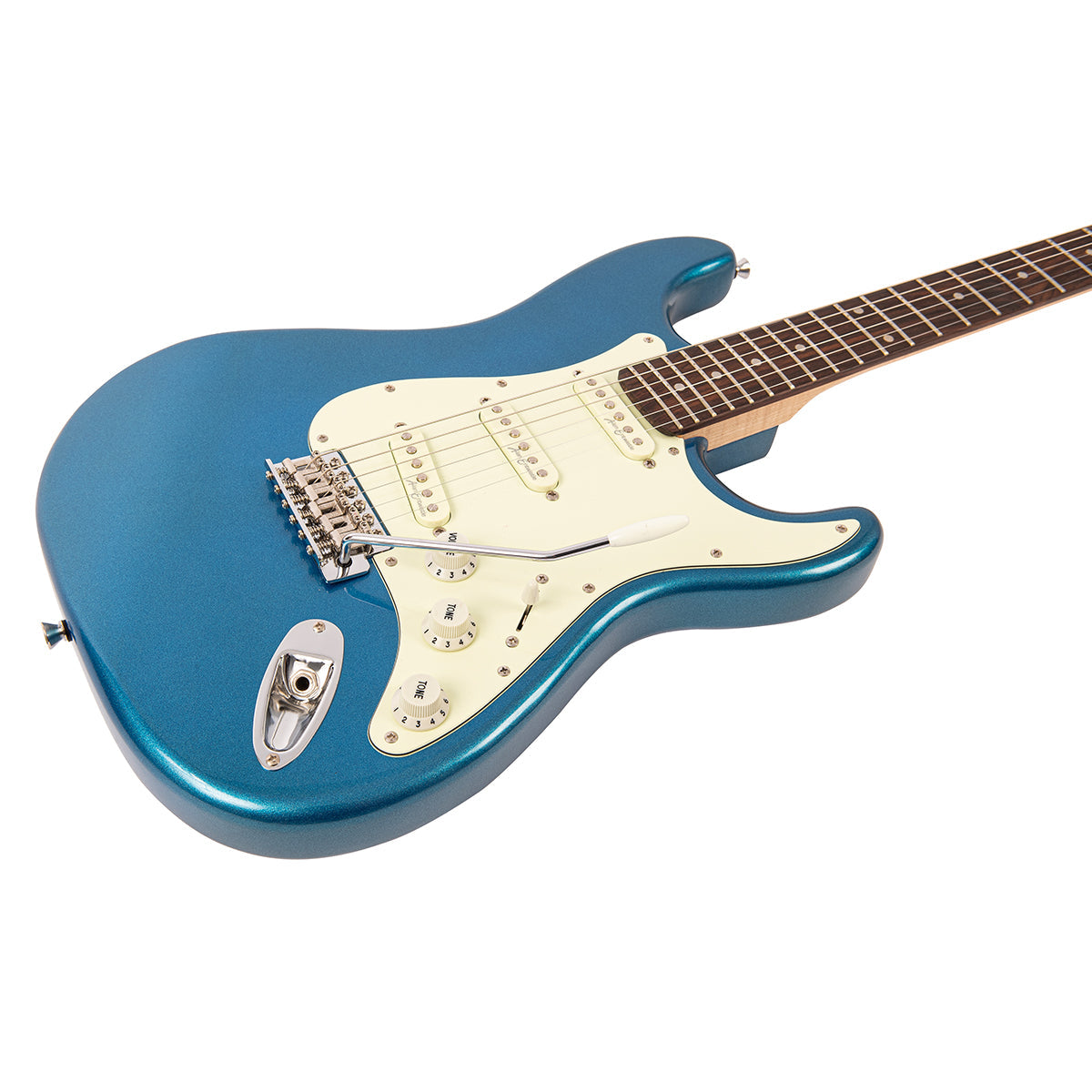 Vintage V60 Coaster Series Electric Guitar ~ Candy Apple Blue, for sale at Richards Guitars.