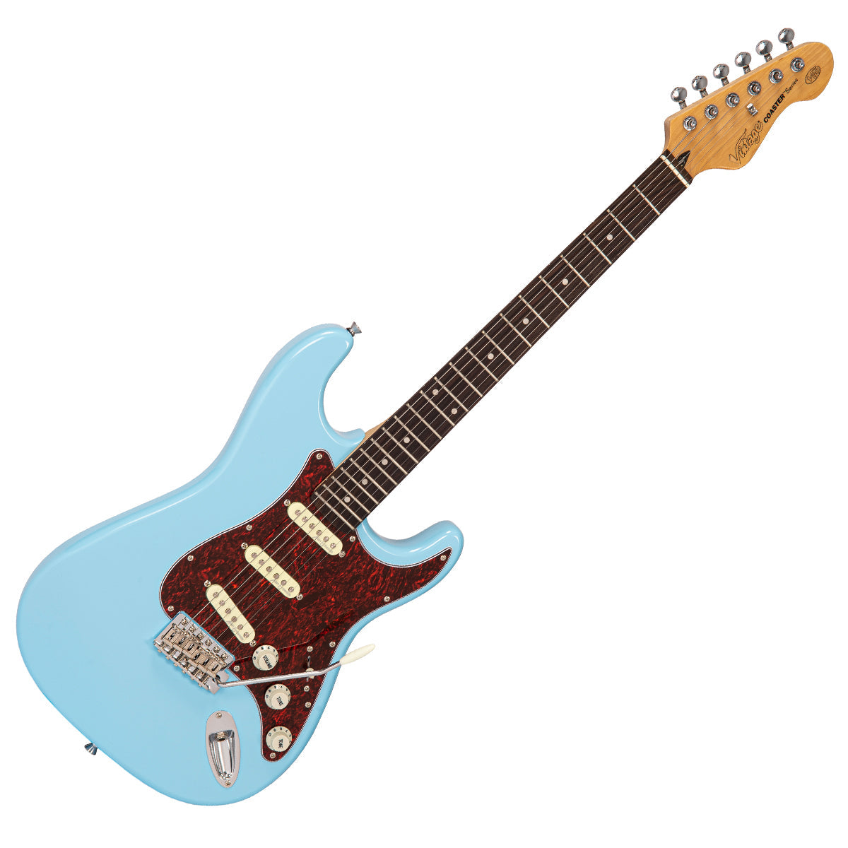 Vintage V60 Coaster Series Electric Guitar Pack ~ Laguna Blue, for sale at Richards Guitars.