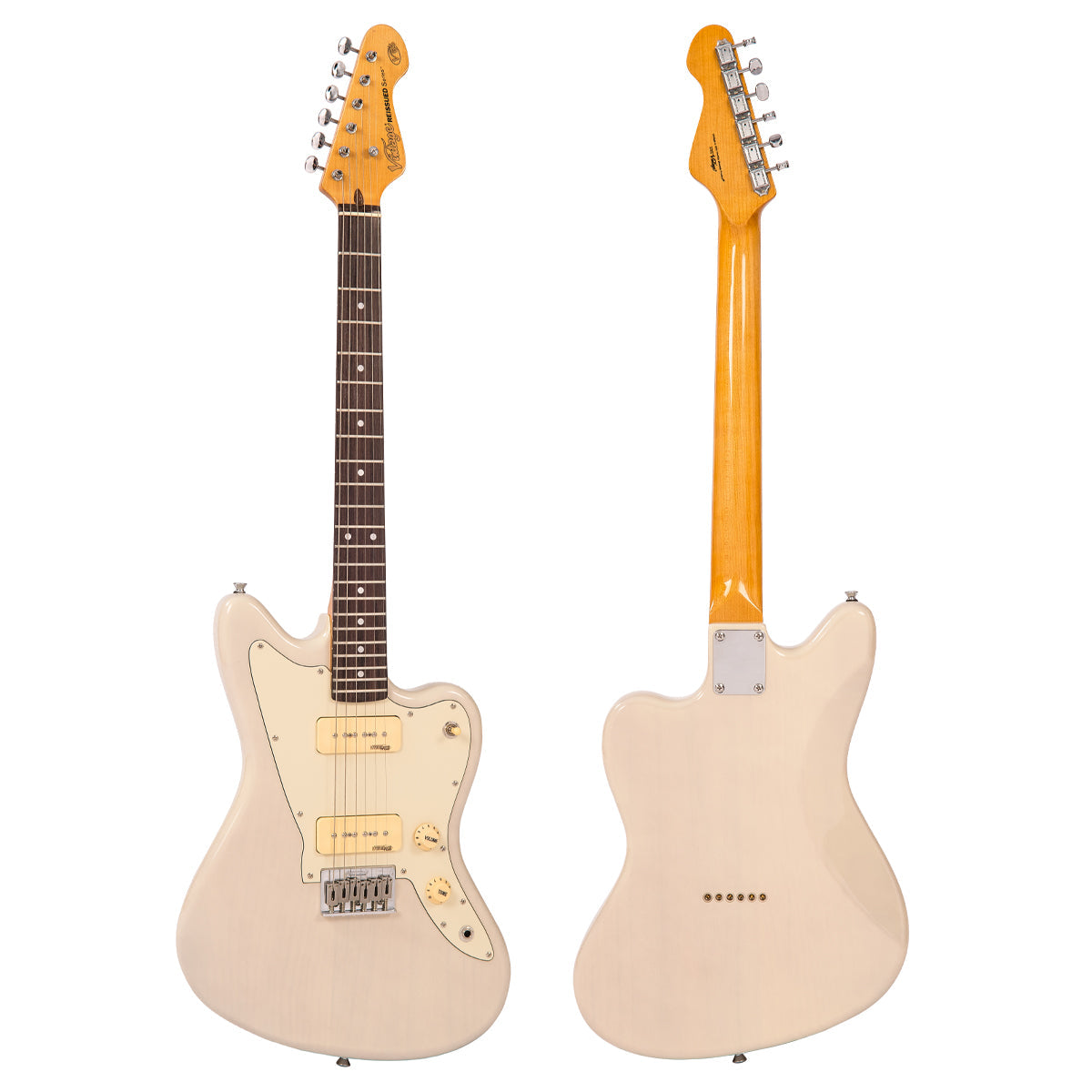 Vintage V65 ReIssued Hard Tail Electric Guitar ~ Blonde, Electric Guitar for sale at Richards Guitars.