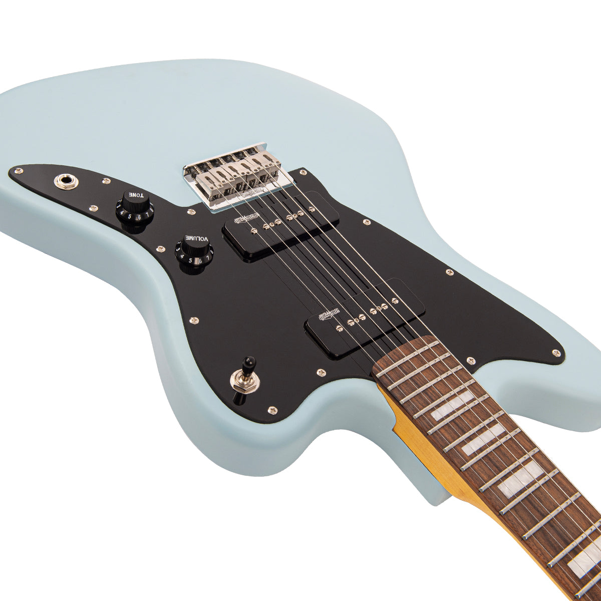 Vintage V65H ReIssued Hard Tail Electric Guitar ~ Satin Blue, Electric Guitar for sale at Richards Guitars.