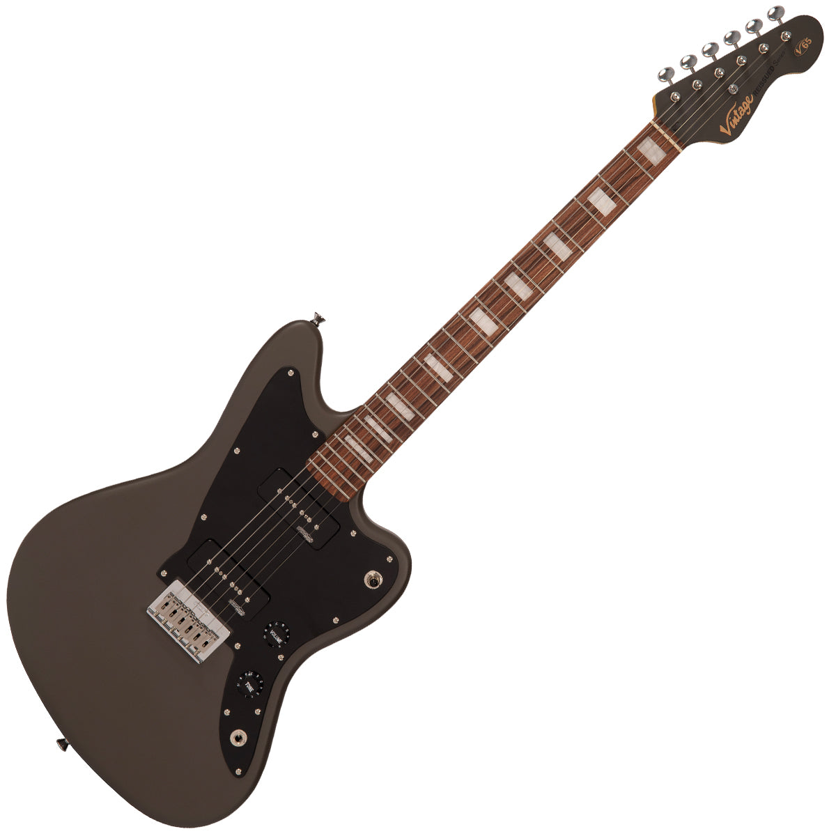 Vintage V65H ReIssued Hard Tail Electric Guitar ~ Satin Grey, Electric Guitar for sale at Richards Guitars.