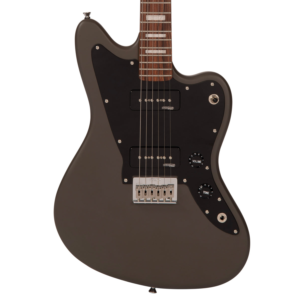 Vintage V65H ReIssued Hard Tail Electric Guitar ~ Satin Grey, Electric Guitar for sale at Richards Guitars.