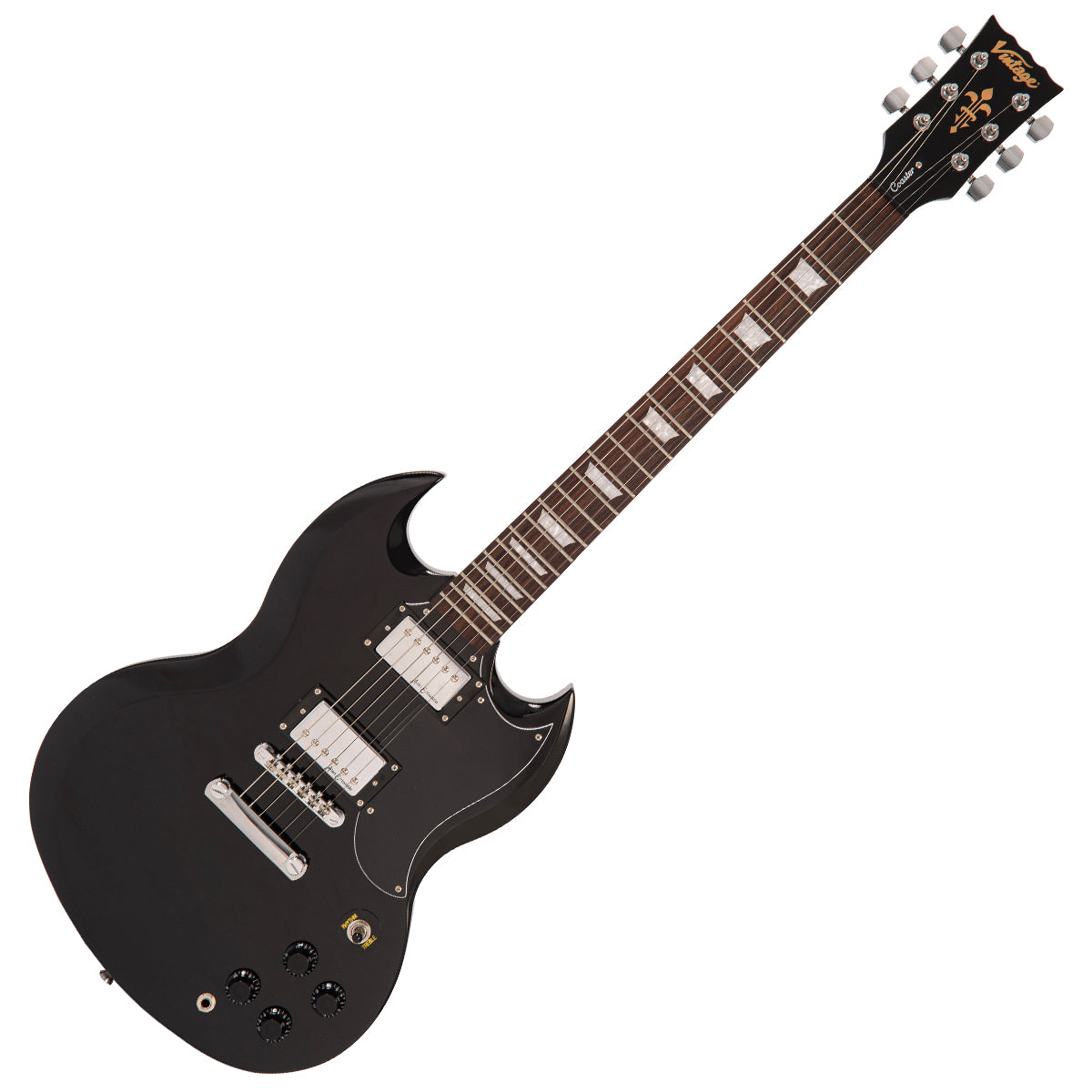 Vintage V69 Coaster Series Electric Guitar Pack ~ Boulevard Black, Electric Guitar for sale at Richards Guitars.