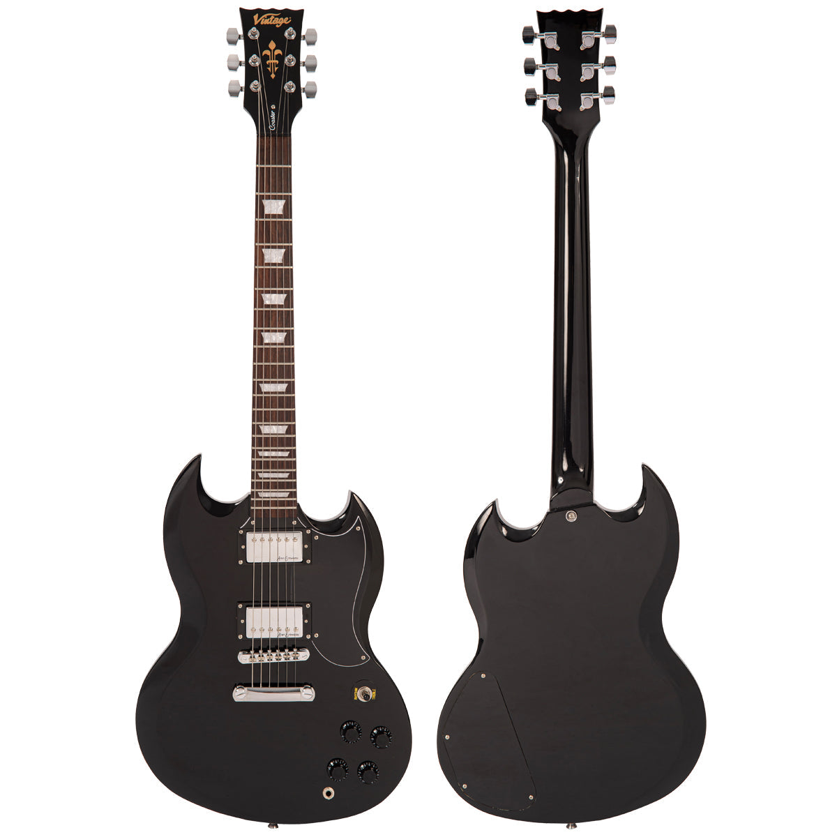 Vintage V69 Coaster Series Electric Guitar ~ Boulevard Black, Electric Guitar for sale at Richards Guitars.