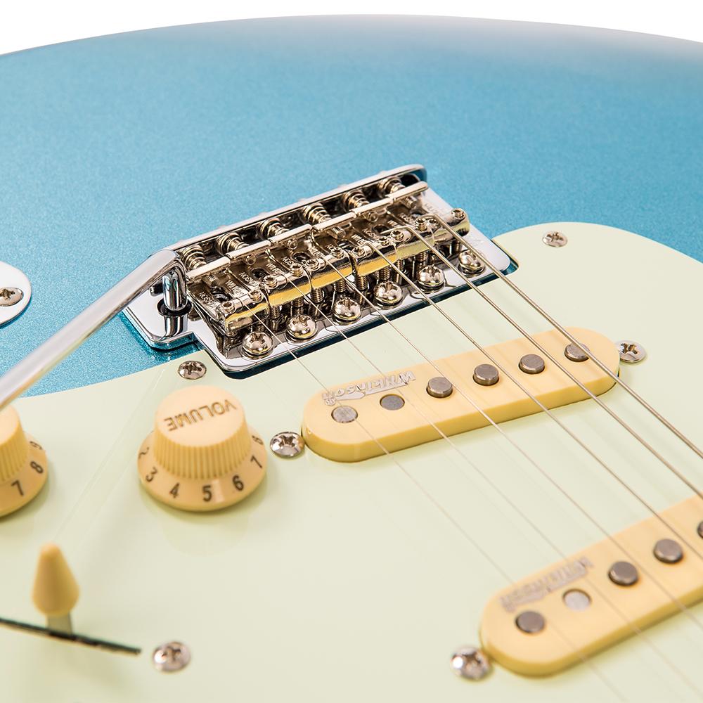 Vintage V6 ReIssued Electric Guitar ~ Candy Apple Blue, for sale at Richards Guitars.