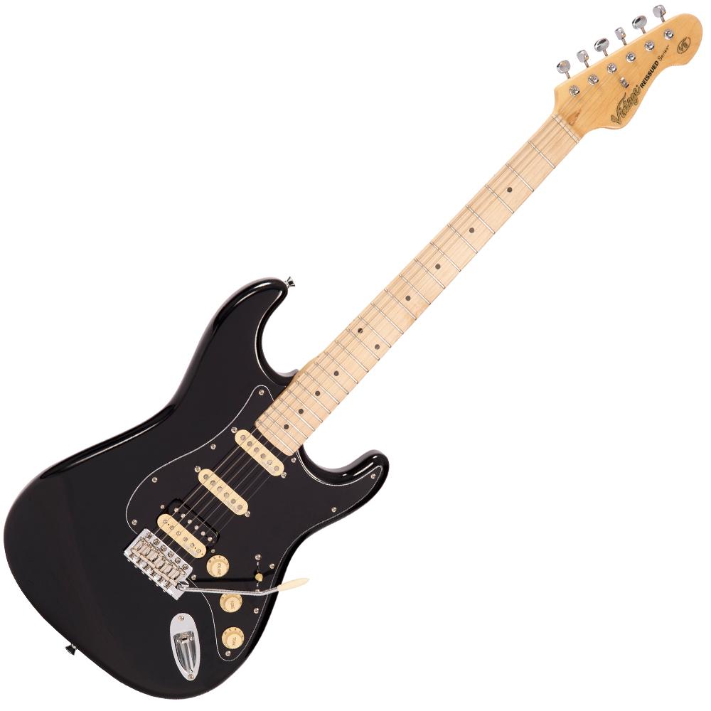 Vintage V6H ReIssued Electric Guitar ~ Boulevard Black, Electric Guitar for sale at Richards Guitars.