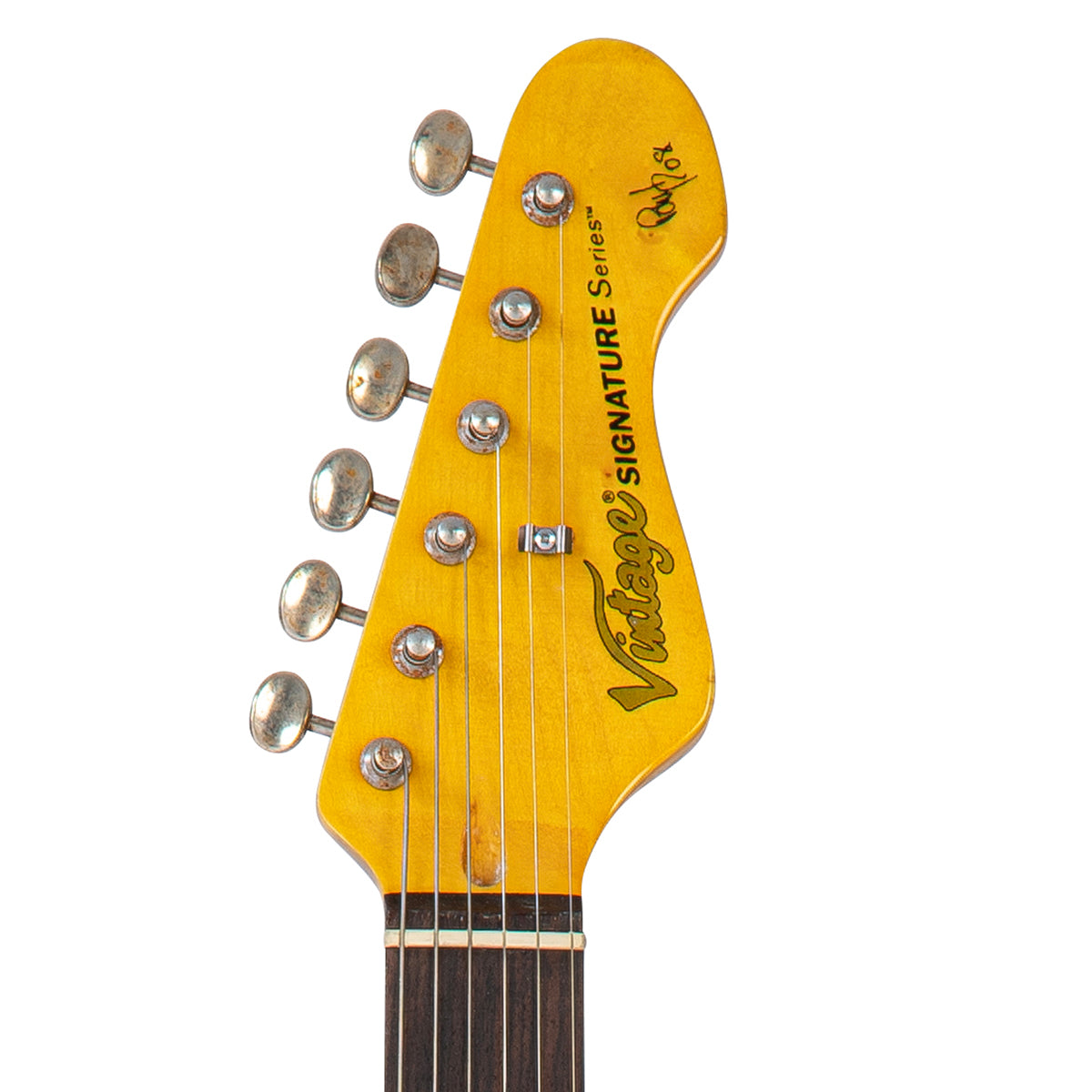 Vintage V6 Paul Rose Signature Electric Guitar ~ Distressed Sunset Sunburst, for sale at Richards Guitars.