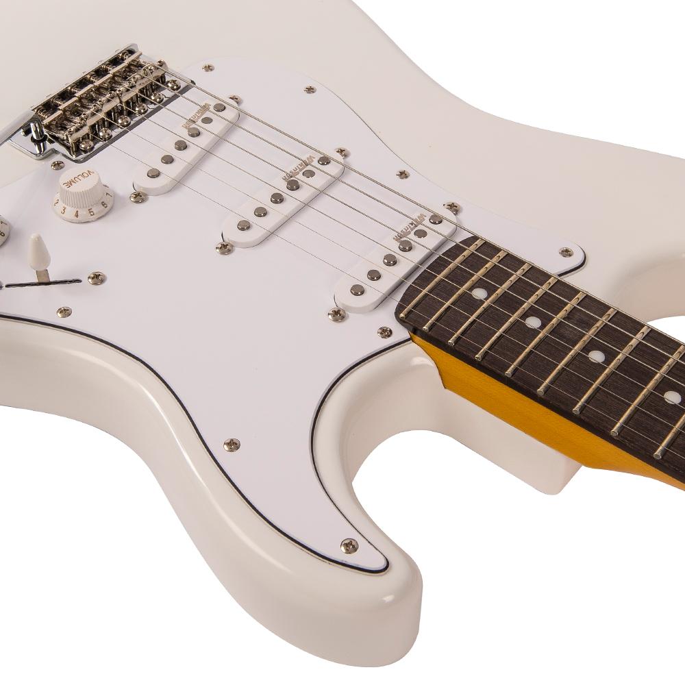 Vintage V6JMH ReIssued Electric Guitar ~ Olympia White 'Fillmore', Electric Guitar for sale at Richards Guitars.