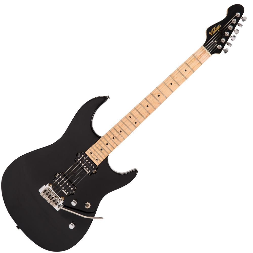 Vintage V6M24 ReIssued Electric Guitar ~ Boulevard Black, Electric Guitar for sale at Richards Guitars.