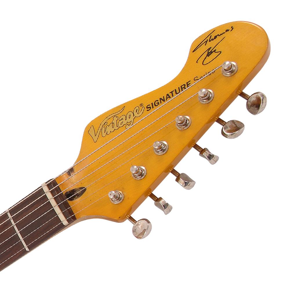 Vintage V6 Thomas Blug Signature Electric Guitar ~ 'Summer of love', for sale at Richards Guitars.