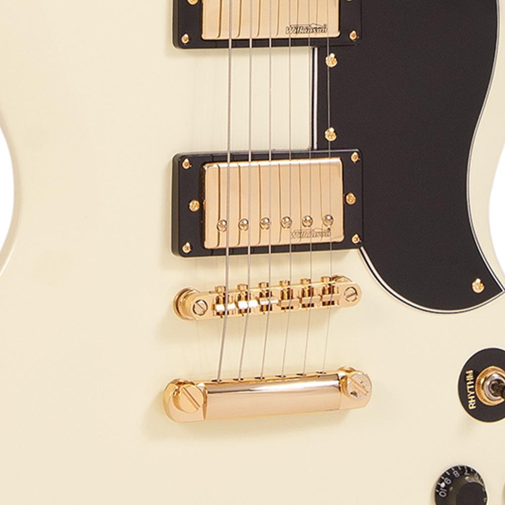 Vintage VS6 ReIssued Electric Guitar ~ Vintage White/Gold Hardware, Electric Guitar for sale at Richards Guitars.