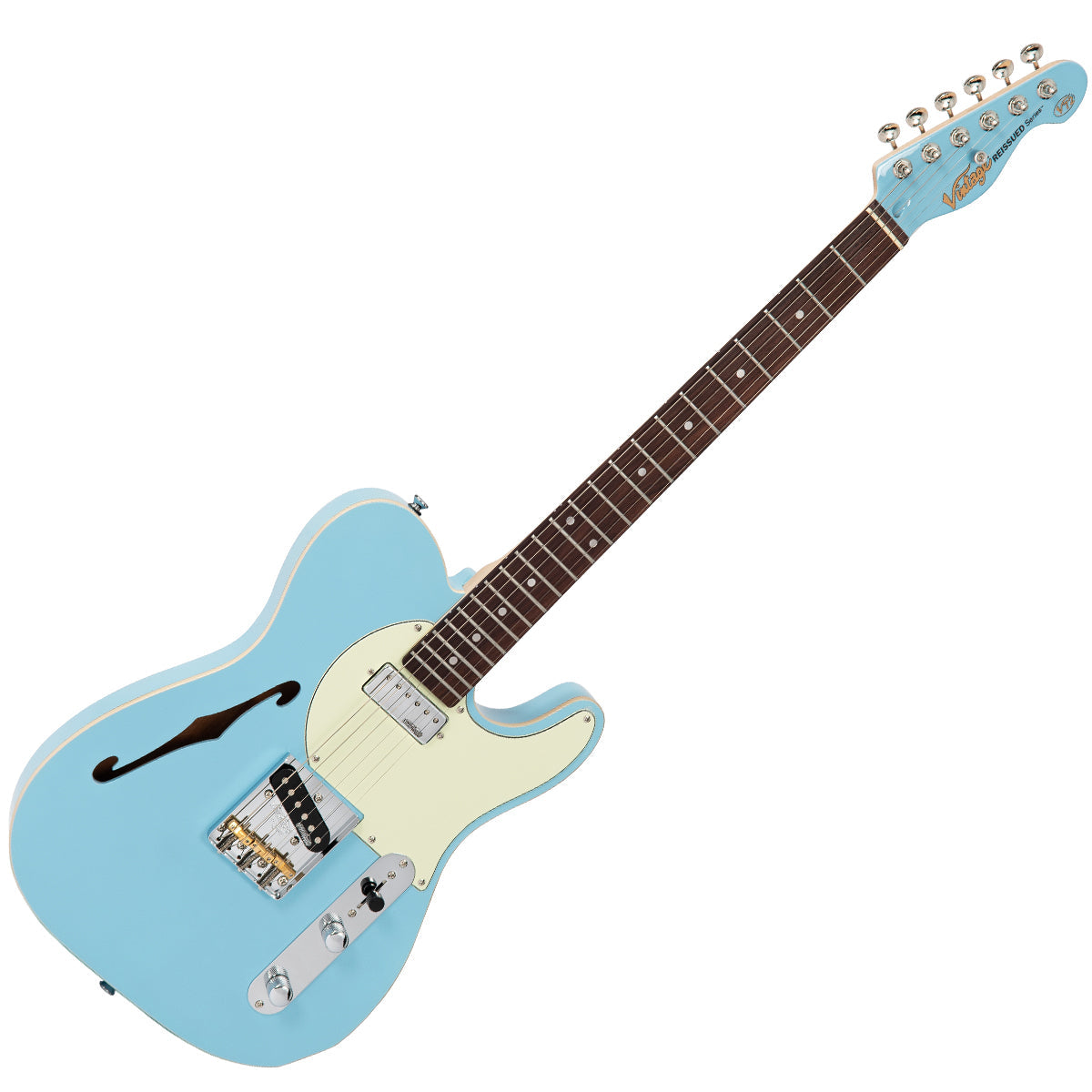 Vintage V72 ReIssued Electric Guitar ~ Laguna Blue, Electric Guitar for sale at Richards Guitars.